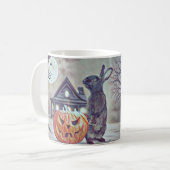ハロウィン不気味バニーラビットマグ コーヒーマグカップ (正面左)