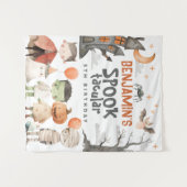 ハロウィン不気味バースデーパーティーの背景 タペストリー (正面(横))