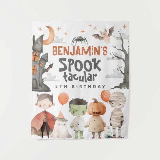 ハロウィン不気味バースデーパーティーの背景 タペストリー (正面)