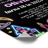 ハロウィン不気味バースデーパーティー時間カプセルサイン ポスター (角)