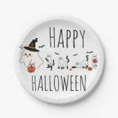 ハロウィン不気味バースデーパーティー ペーパープレート (正面)