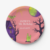 ハロウィン不気味バースデーパーティー ペーパープレート (正面)