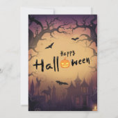 ハロウィン不気味バースデーパーティー 招待状 (裏面)