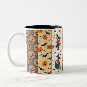 ハロウィン不気味パタンマグカップ ツートーンマグカップ
