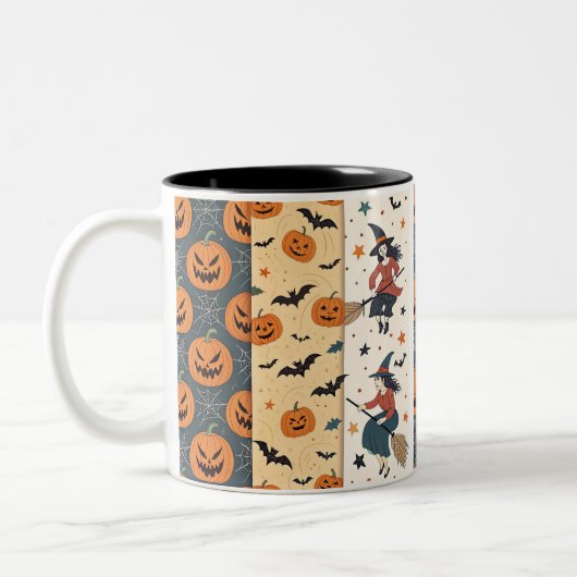 ハロウィン不気味パタンマグカップ ツートーンマグカップ (左)