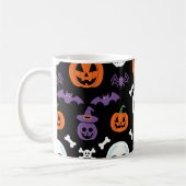 ハロウィン不気味パターン コーヒーマグカップ (左)