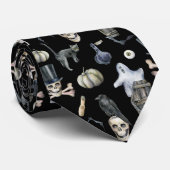 ハロウィン不気味パターン ネクタイ (ロール)