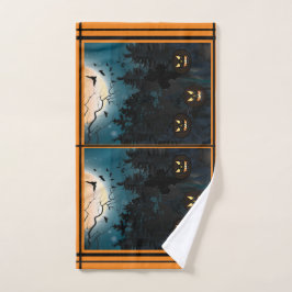 ハロウィン不気味パターン ハンドタオル