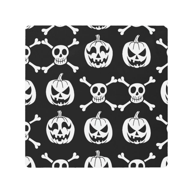 ハロウィン不気味パターン メタルプリント (正面)