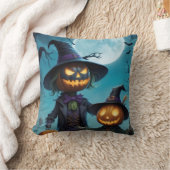 ハロウィン不気味パンプキンデュオ クッション (ブランケット)