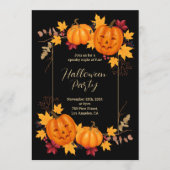 ハロウィン不気味パンプキンパーティの招待状 招待状 (正面)