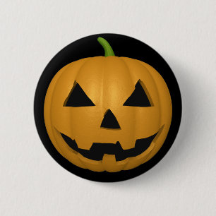 ハロウィン不気味パンプキンボタン 缶バッジ