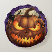ハロウィン不気味パンプキンラウンドスロークッション🎃 ラウンドクッション (裏面)