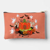 ハロウィン不気味パンプキン墓地シーン アクセサリーポーチ (裏面)