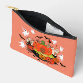 ハロウィン不気味パンプキン墓地シーン アクセサリーポーチ (見開き)