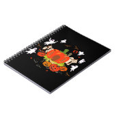 ハロウィン不気味パンプキン墓地シーン ノートブック (左側)