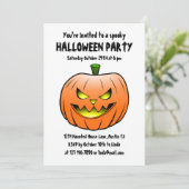 ハロウィン不気味パンプキン招待状 招待状 (スタンド正面)