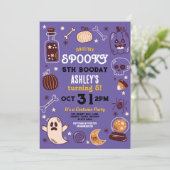 ハロウィン不気味パンプキン誕生日キッズ招待状 招待状 (スタンド正面)