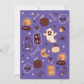 ハロウィン不気味パンプキン誕生日キッズ招待状 招待状 (裏面)