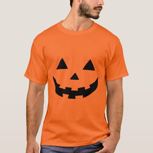 ハロウィン不気味パンプキン顔 Tシャツ (正面)
