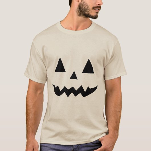 ハロウィン不気味パンプキン顔 Tシャツ (正面)