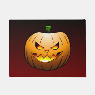 ハロウィン不気味パンプキン ドアマット