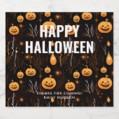 ハロウィン不気味パンプキン ビールラベル (シングルラベル)