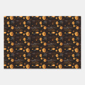 ハロウィン不気味パンプキン ラッピングペーパーシート (正面3)