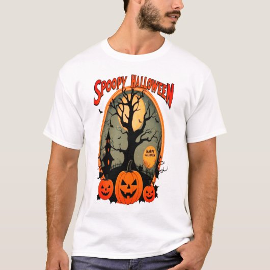 ハロウィン不気味パンプキンTシャツ Tシャツ (正面)