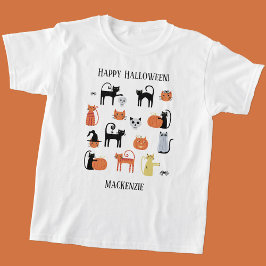 ハロウィン不気味パーソナライズされた猫 Tシャツ