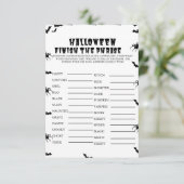 ハロウィン不気味パーティーフレーズのゲームカードを終了 招待状 (スタンド正面)