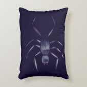 ハロウィン不気味パープルスパイダーアート アクセントクッション (正面(垂直))