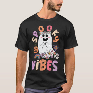 ハロウィン不気味ビーブキュート幽霊グルービーコスチュームW Tシャツ