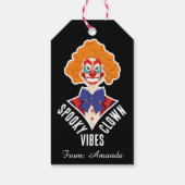 ハロウィン不気味ピエロビーブスクリープサーカスモダン ギフトタグ (裏面)