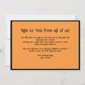 ハロウィン不気味ファミリーおもしろい カード (裏面)