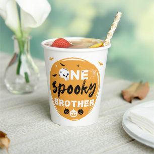 ハロウィン不気味ファミリーマッチングトリックまたはトリート 紙コップ