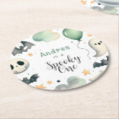 ハロウィン不気味ファーストワン ラウンドペーパーコースター (アングル)