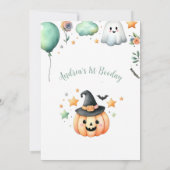 ハロウィン不気味ファーストワン 招待状 (裏面)