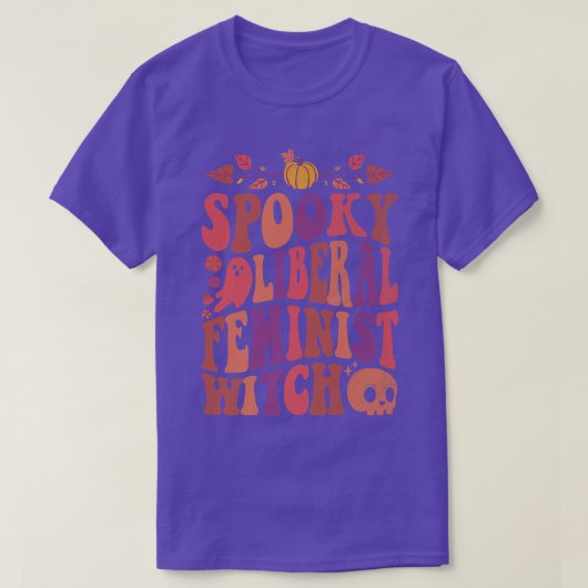 ハロウィン不気味フェミ自由主義のニスト魔女プレミアム Tシャツ (デザイン正面)