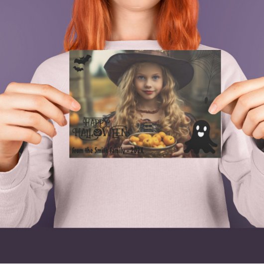 ハロウィン不気味フォトカードシーズンのご挨拶 シーズンカード