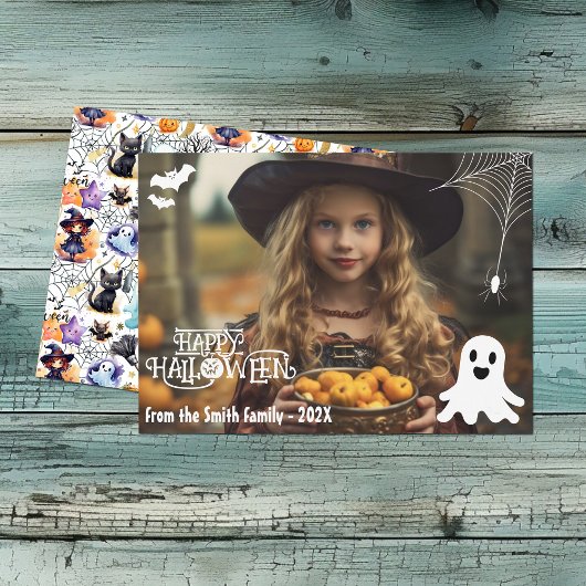 ハロウィン不気味フォトカードシーズンのご挨拶 シーズンカード