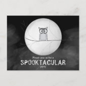 ハロウィン不気味フクロウお洒落パーティー ポストカード (正面)
