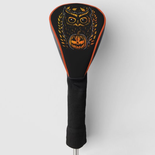 ハロウィン不気味フクロウ ゴルフヘッドカバー (正面)