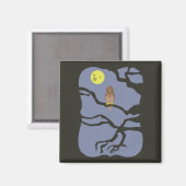 ハロウィン不気味フクロウ マグネット (正面/裏面)