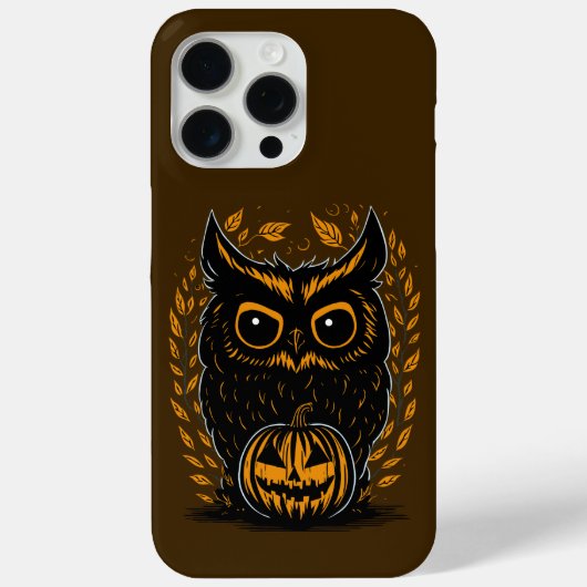 ハロウィン不気味フクロウ Case-Mate iPhoneケース (裏面)