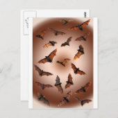 ハロウィン不気味フルーツこうもり飛んでいる（キツネ） ポストカード (正面/裏面)