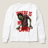 ハロウィン不気味フード付きスウェットシャツ-幽霊、カボチャ&魔法 (デザイン背面)