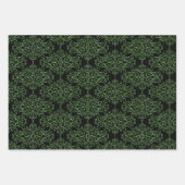 ハロウィン不気味ブラックオレンジパープル3ギフト ラッピングペーパーシート (正面3)