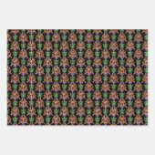 ハロウィン不気味ブラックオレンジパープル3ギフト ラッピングペーパーシート (正面)