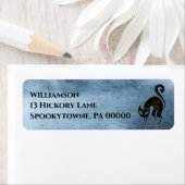 ハロウィン不気味ブラックキャットパーティー差出人住所 ラベル (インサイチュ)